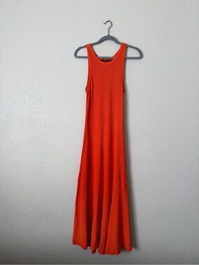Ralph Lauren Knit Orange Sleeveless Maxi Dress/Swimsuit Cover Up